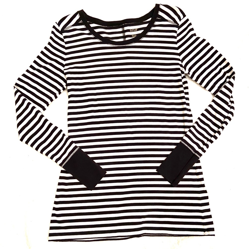 Black striped long sleeve shirt
